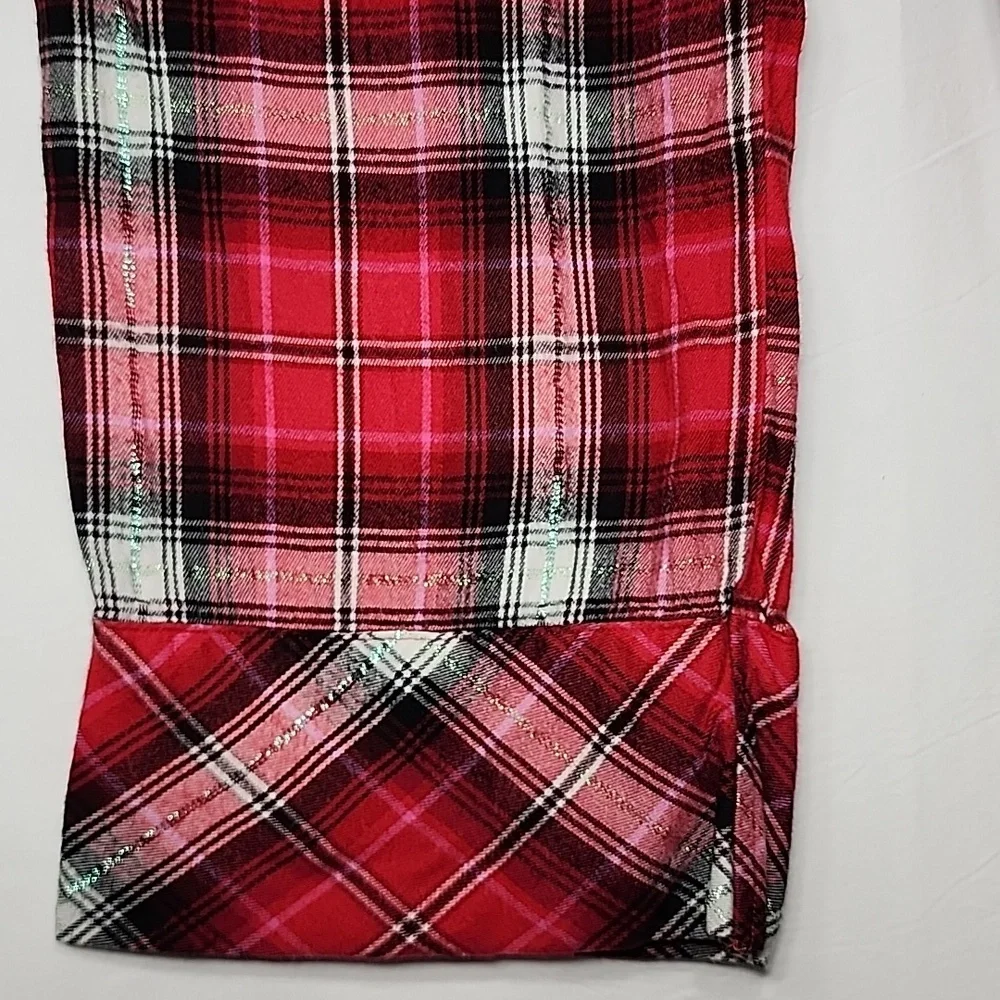 Victoria’s Secret pajama pants Size S‎ Womens red pink sparkle plaid